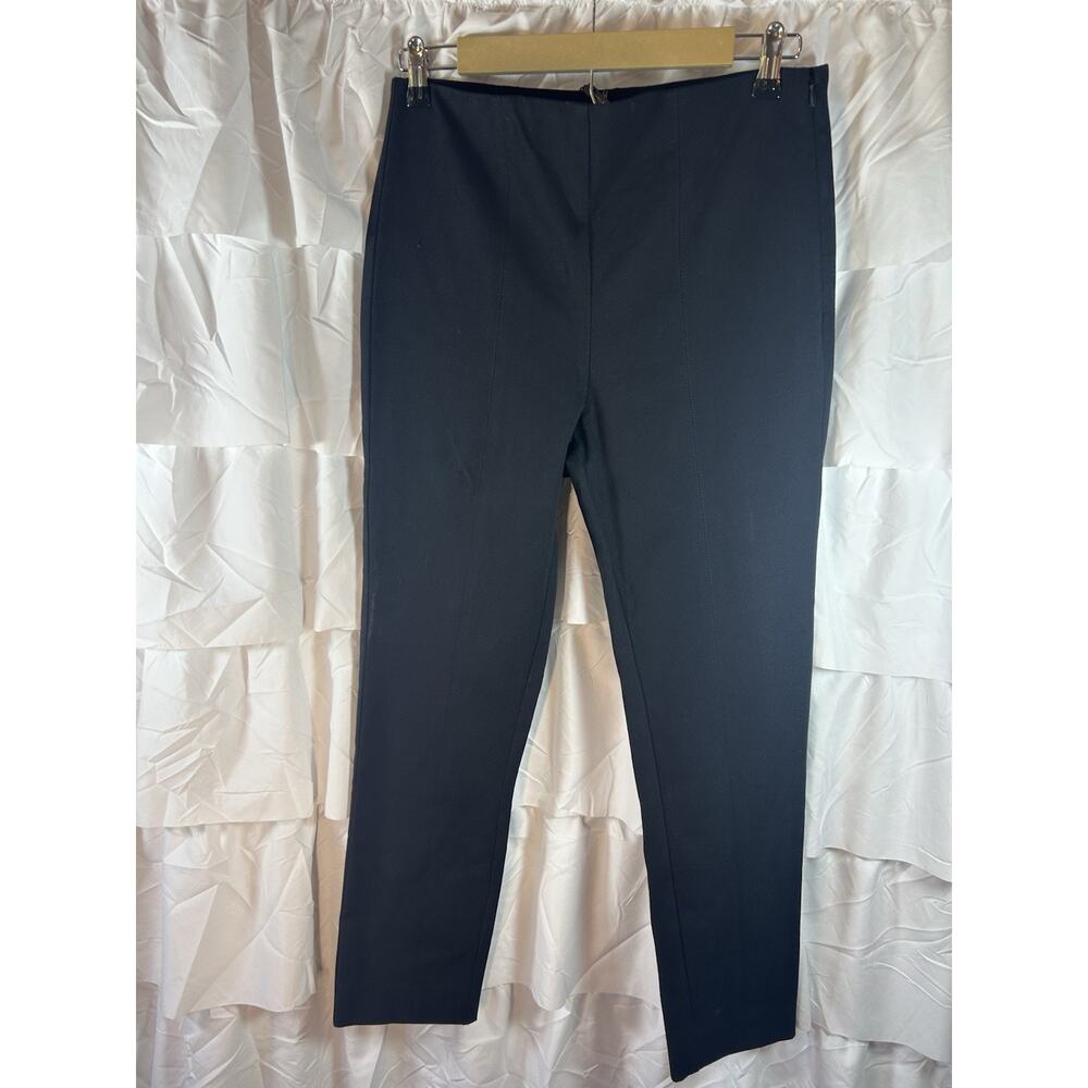 Ellie Tahari Womens Black side zip Jessalyn pant ankle cropped $248 NWT size M